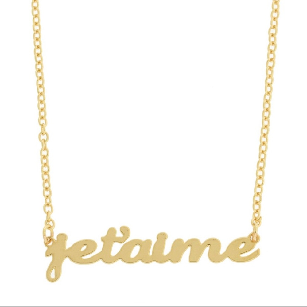 NWOT- Je t’aime wore necklace